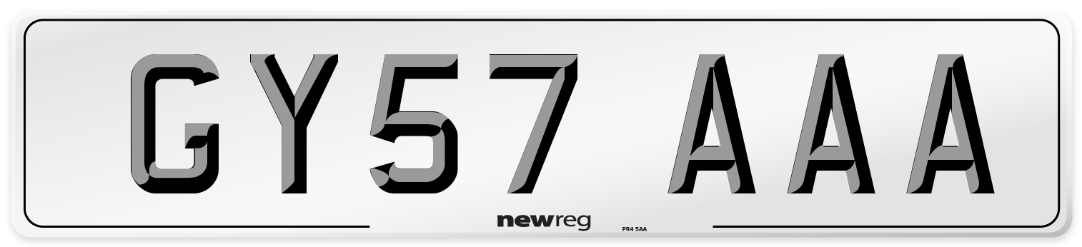 GY57 AAA Number Plate from New Reg